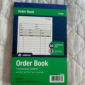 Tops products Carbonless Order Book